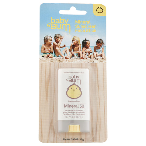 Sun Bum Baby Bum SPF 50 Mineral Sunscreen Face Stick Fragrance Free | Apothecarie New York