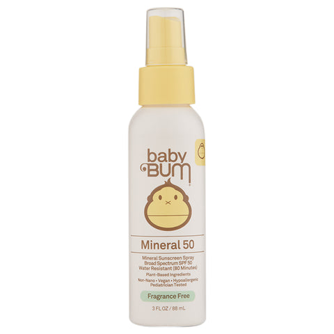 Sun Bum Baby Bum SPF 50 Mineral Sunscreen Spray Fragrance Free | Apothecarie New York
