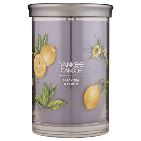 Yankee Candle Black Tea & Lemon Signature Large 2-Wick Tumbler Candle | Apothecarie New York