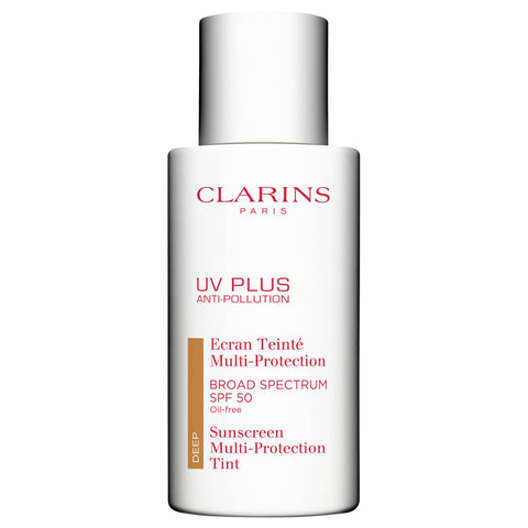 Clarins UV Plus Anti-Pollution Broad Spectrum SPF 50 Tinted Sunscreen Deep | Apothecarie New York