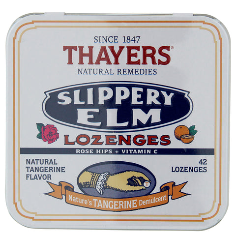 Thayer's Tangerine with Rose Hips Slippery Elm Lozenges | Apothecarie New York