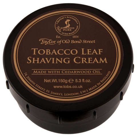 Taylor of Old Bond Street Tobacco Leaf Shaving Cream | Apothecarie New York