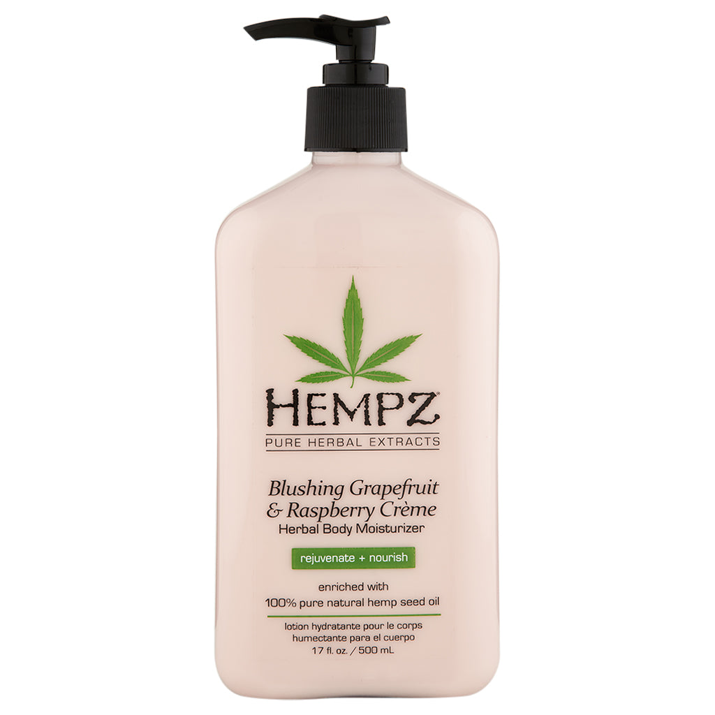 Hemp Lotion Raspberry Hempz Blushing Grapefruit & Raspberry Creme Herbal Body Moisturizer ...